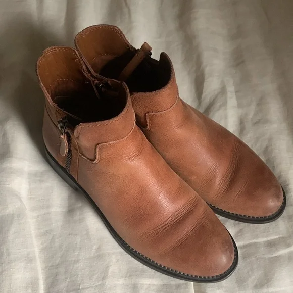 Franco Sarto Leather Zipper Ankle Boots - Picture 2 of 8